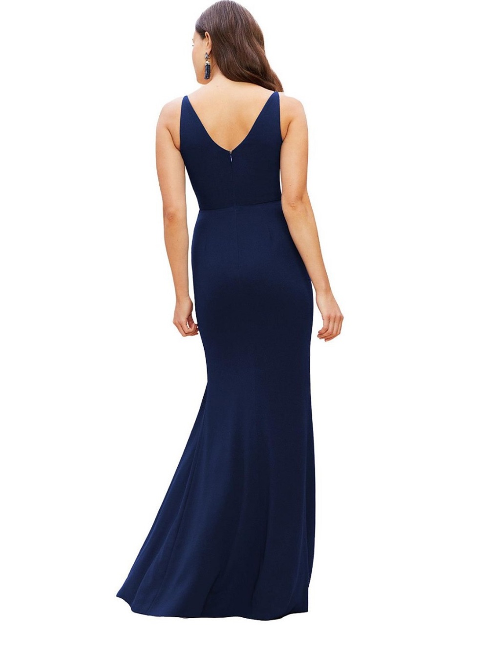 Dress The Population Iris sleeveless mermaid gown, midnight blue. Medium. - Picture 5 of 17